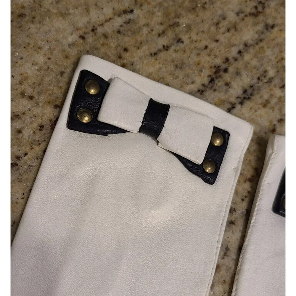 New? Vtg Size S 6.5 White Soft Leather Formal 8.5